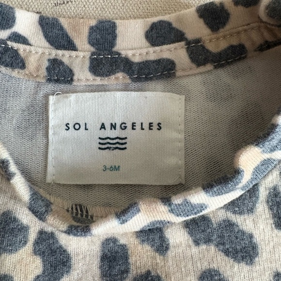 Sol Angeles Wild Child Leopard Print Kids Sweatshirt Size 3-6Mo - Picture 3 of 6